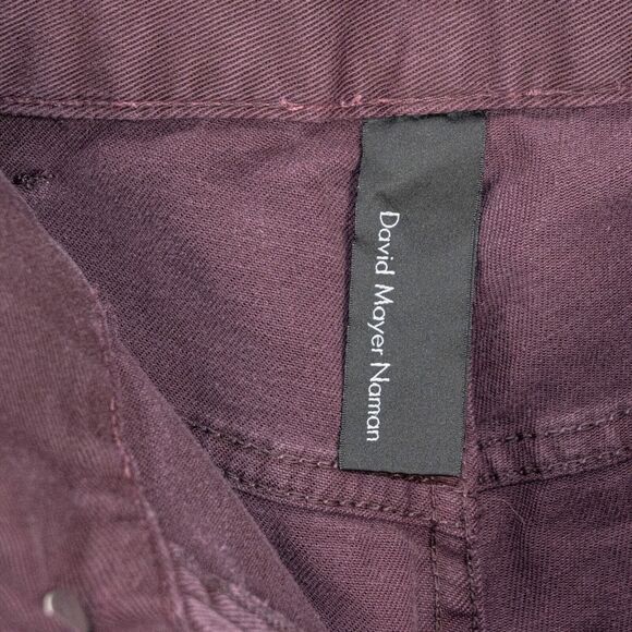 David Mayer Naman Men's slim Denim Jeans in Burgundy Size 52 36w - Picture 3 of 12
